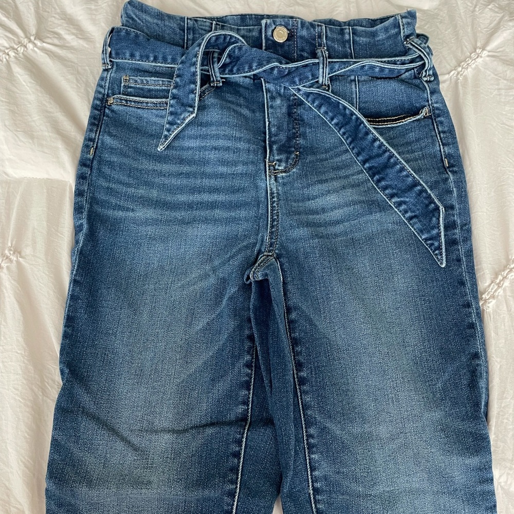 White House Black Market Slim high waisted crop jeans